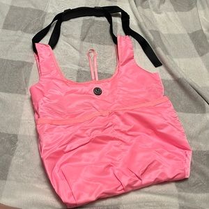 Lululemon Athletica hot pink nylon tote bag